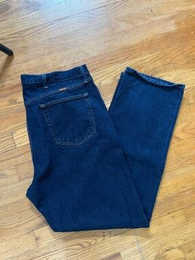 Rustler Classic Men's Dark Blue Denim Jeans 40 x 32